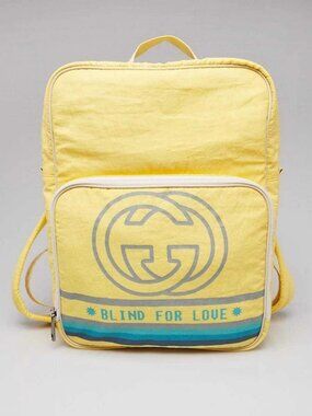 Gucci Yellow Nylon Blind For Love Backpack Bag